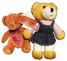 2 Teddy Bears Russ, Pachinko Palace I Love You Daddy With Love Bears PET RESCUE