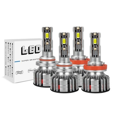 For Honda Insight 2010-2014 LED Combo Light Headlights High+Low Beam Bulbs 6000K