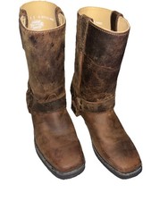 Boy s Smoky Mountain Boots Brown Leather Distressed Cowboy Boots size 1.5y