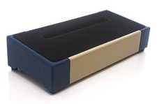 Pedaliera Ricochet fatta a mano SmallXL blu navy + sabbia Tolex #002