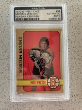 1972-73 OPC Autographed Mike Walton Bruins 