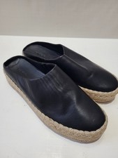 New Vince Leather Slip On Flat In Black Size ...