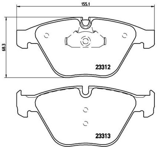 Bremsbelagsatz, Scheibenbremse P 06 054 BREMBO für BMW 7 5 5 Touring 6 - Bild 5