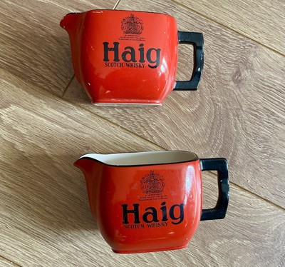Vintage Haig Scotch Whisky Keramik Wasserkrüge - Made in England - passendes Paar