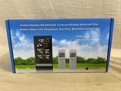 Ambient Weather WS-2801A - 3 Channel Advanced Color Forecast Station