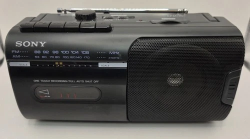 Vintage Sony CFM-10 Portable AM/FM Radio Cassette Player Recorder Boombox Tested