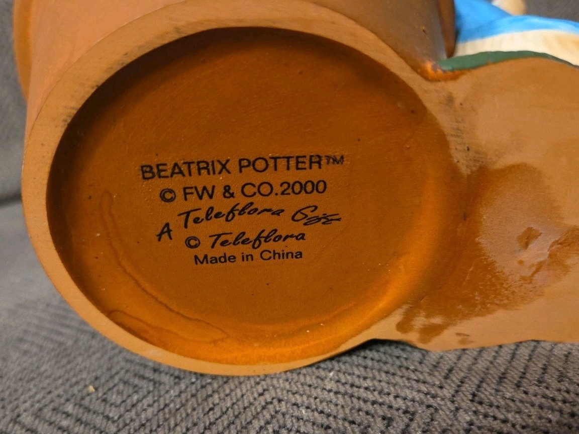 Set 6 Peter Rabbit Beatrix Potter Ceramic Planter Vases Teleflora