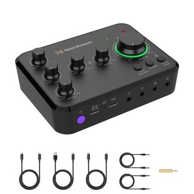 Audio Interface for Recording, Streaming, Podcasting, Rechargeable Audio Mixe...