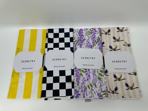 Lot of 4 Geometry 18"x30" Kitchen Tea Towel