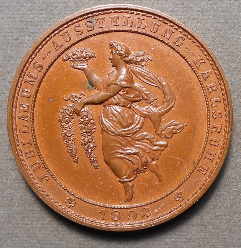 Germany Karlsruhe 1892 Baden State Horticultural Society For Services M. Mayer f
