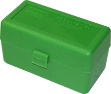 MTM 50 Round Flip-Top Rifle Ammo Box 220 Swift 243 308 Win 3.04-Inch, Green 