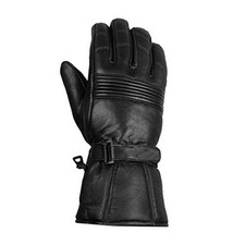 Winter Motorcycle Gloves, Premium Biker Sheep Leather Thinsulate Large Black