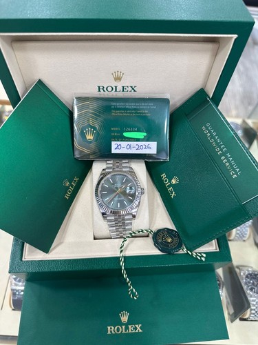 Rolex Datejust 126334 Silver Jubilee Bracelet with Silver Bezel