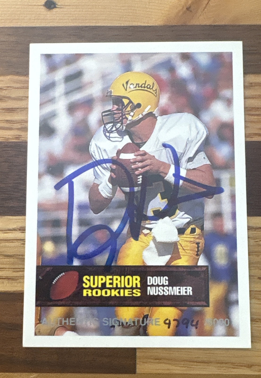 1994 Superior Rookies - Doug Nussmeier #57 Autographs /6000 (AU, RC)