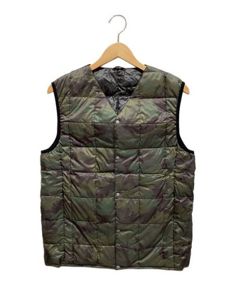【Schott×TAION DOWN VEST】 Unisex Military V-Neck W-Zip Down Vest (Soft Shell) – TAION US
