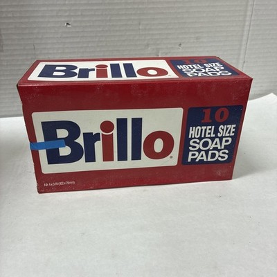 Brillo 4 in. x 3 in. Hotel Size Soap Pad - Charcoal/Pink (10/Box) New