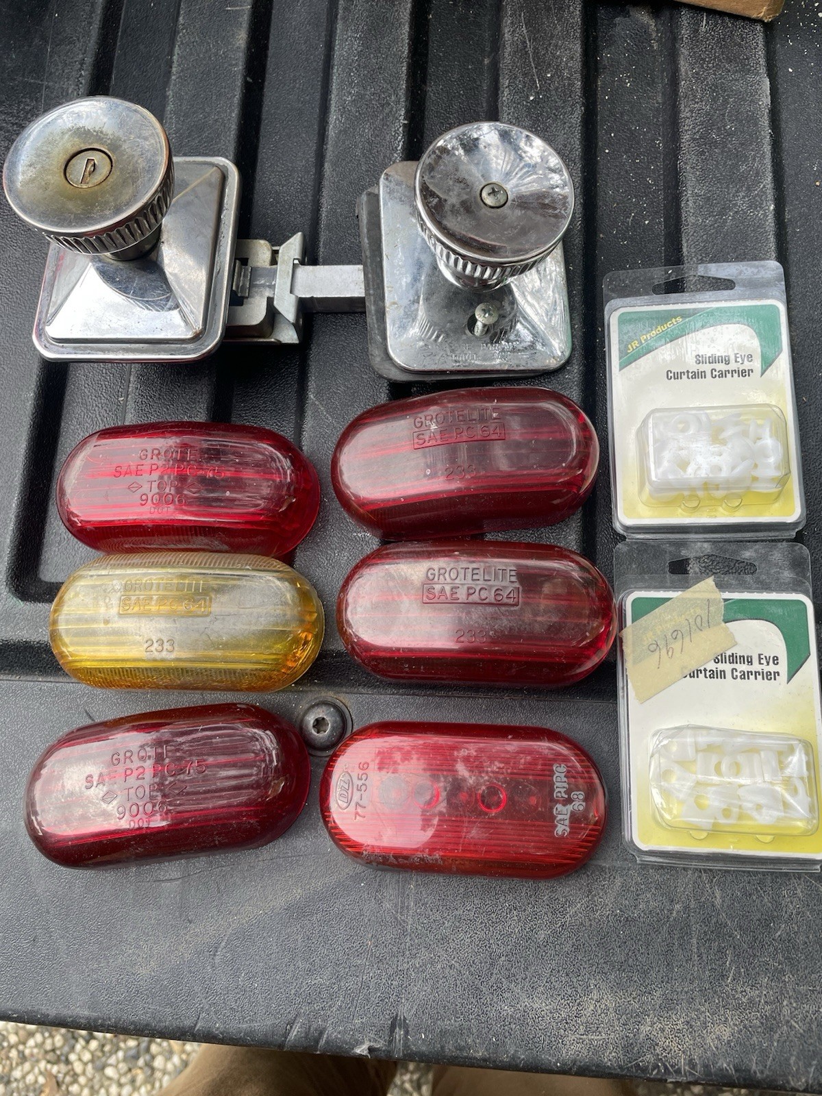 Vintage Theodore Bargman Airstream Door Handle Plus Extra Parts NO KEY L-100-6