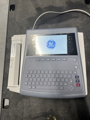 GE MAC 1600 Resting ECG Analysis Machine, Front Glass Scuffs Tested Working Fine