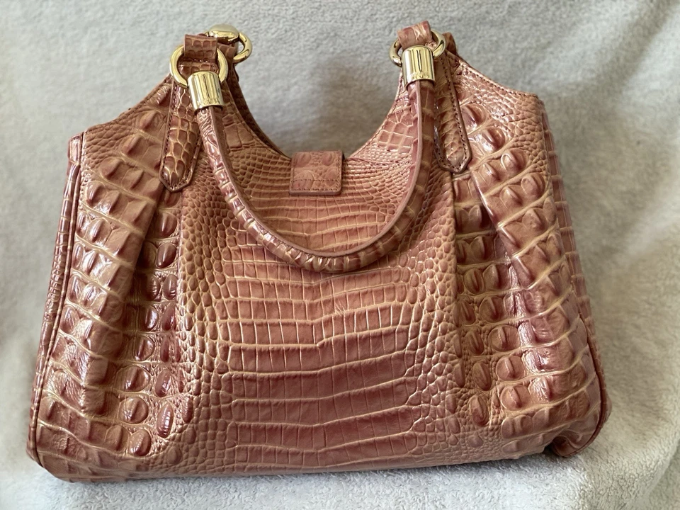 Bolso Cartera Brahmin Elisa Sandshell Melbourne Cuero de Hombro Cartera a Juego Foto 2 de 4