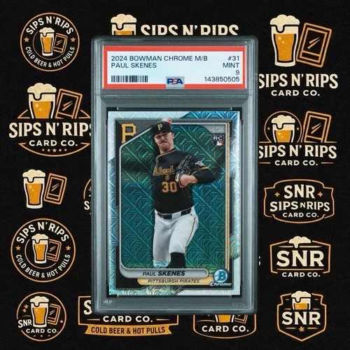 2024 Bowman Chrome - Paul Skenes #31 Mojo Refractor (RC) PSA 9 Mint