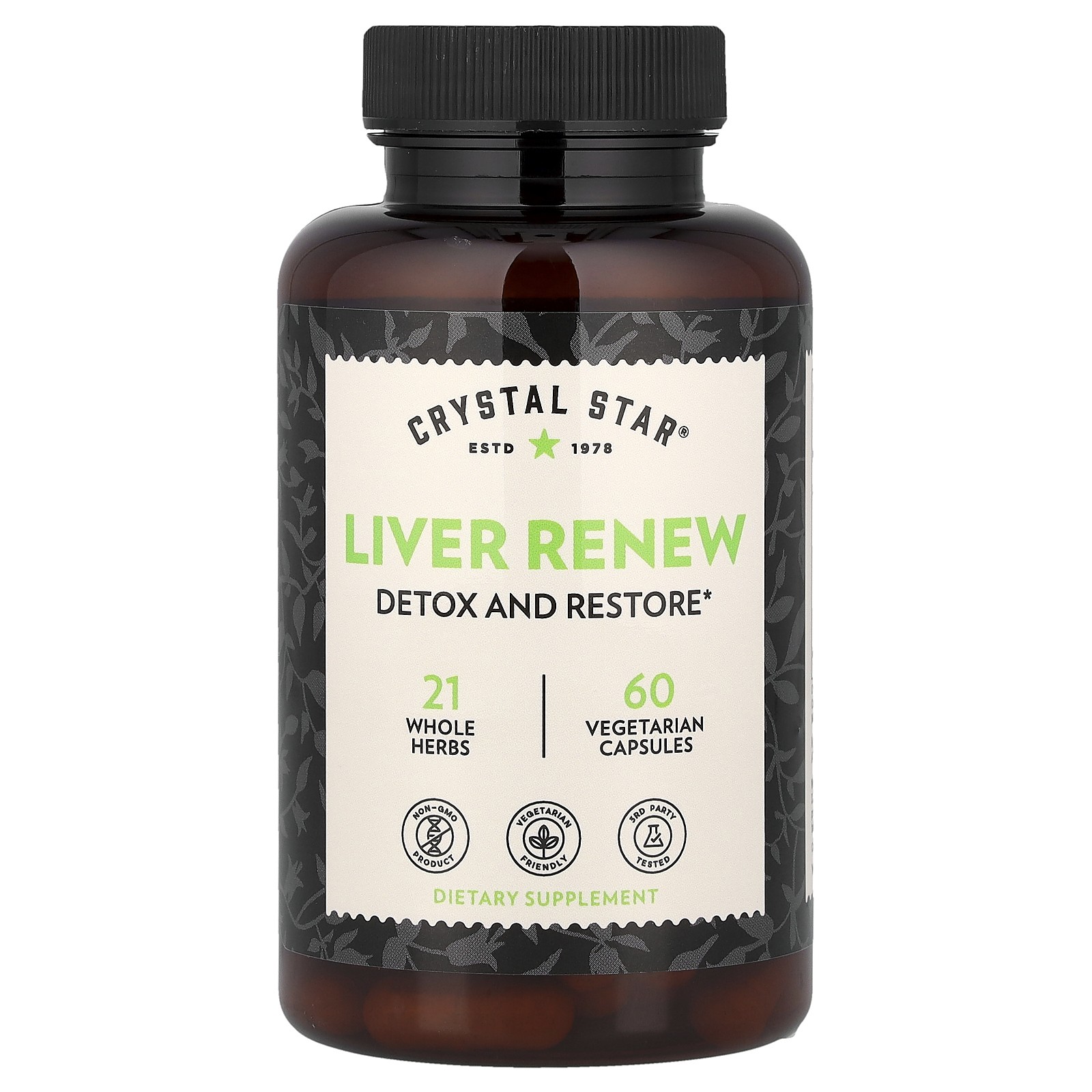Crystal Star Liver Renew 60 вегетарианских капсул без глютена,