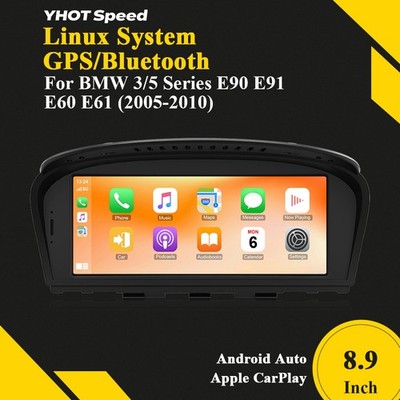 8.9'' Android Auto Autoradio Apple Linux CarPlay Für BMW E60 E61 E90 E91 CCC GPS