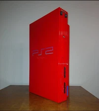 Super Red PlayStation 2 Console with EasyHDD