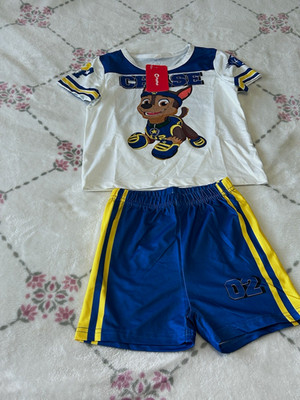 Nickelodeon PAW Patrol Chase Boys 2T 2pc T-Shirt & Shorts Set Elastic Waist