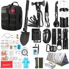 Emergency Survival Kits First Aid Bug Out Bag Military Prepper Kit Set Black
