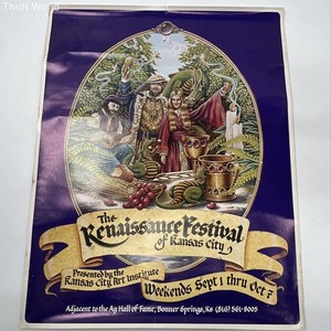 Randal Spangler 1984 Kansas City Renaissance Festival Poster 23x29 Signed