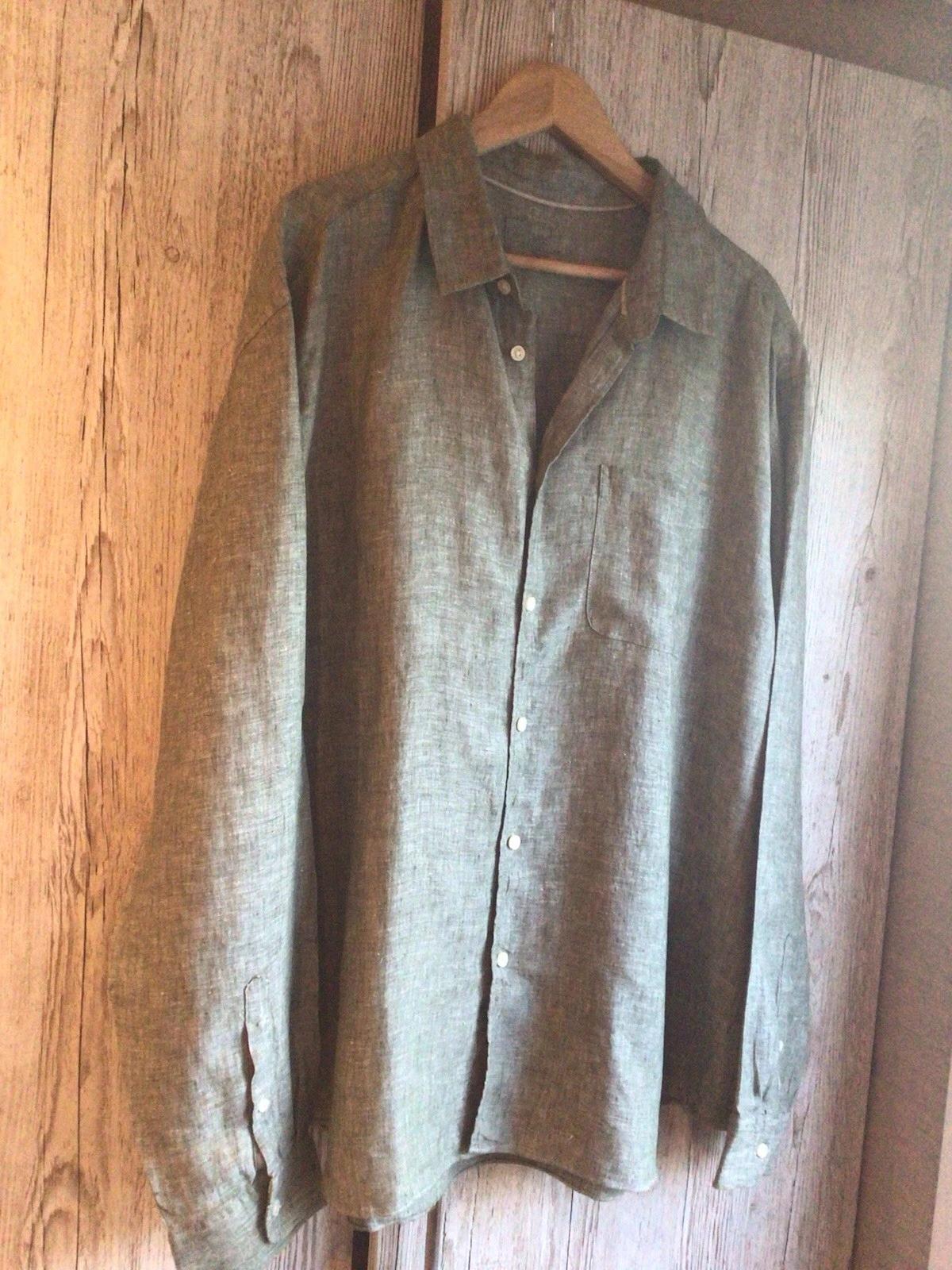 Mens Marks & Spencer 100% Linen Long Sleeve Sage Green Shirt Size XXXL
Opens in a new window or tab
