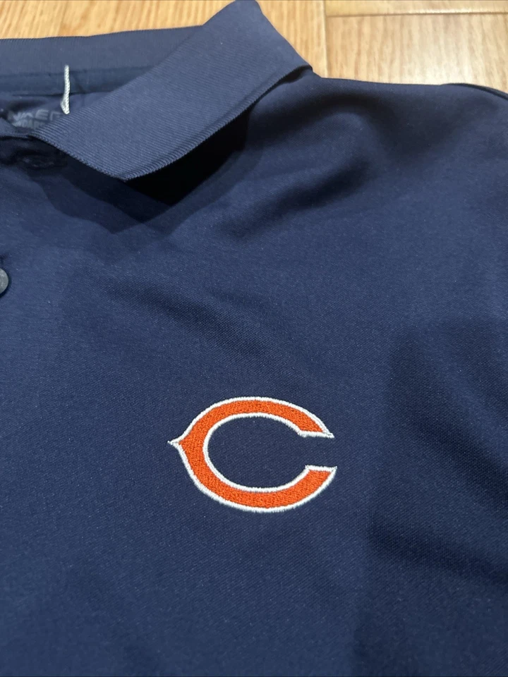 Polo de golf para hombre Nike NFL Chicago Bears Dri-FIT Victory talla S 725518 nuevo con etiquetas azul marino Foto 2 de 4