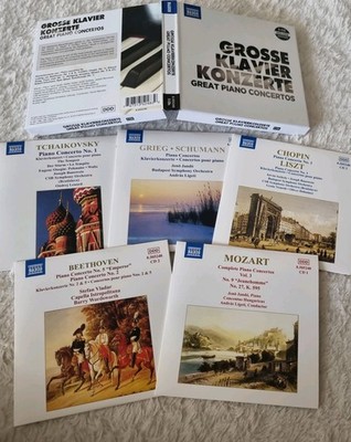 Grosse Klavierkonzerte 5 CDs Box Chopin Beethoven Grieg Liszt Tschaikowski ..Top