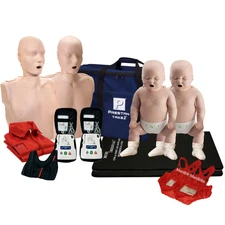 PRESTAN CPR Manikins w/Feedback & AED Trainer Kit with Accessories, Medium Tone