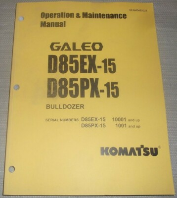 KOMATSU D85EX-15 D85PX-15 TRACTOR DOZER OPERATION & MAINTENANCE MANUAL