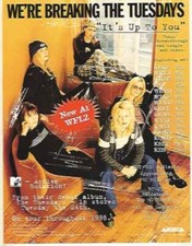 Listing image for 1998 The Tuesdays Promo Ad – Aimee Mann Music Industry Poster 8.5x11 Rare