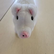 Vintage DAKIN 1980 MAMA MOMMY PIG Plush Stuffed Animal White And Pink NO PIGLETS