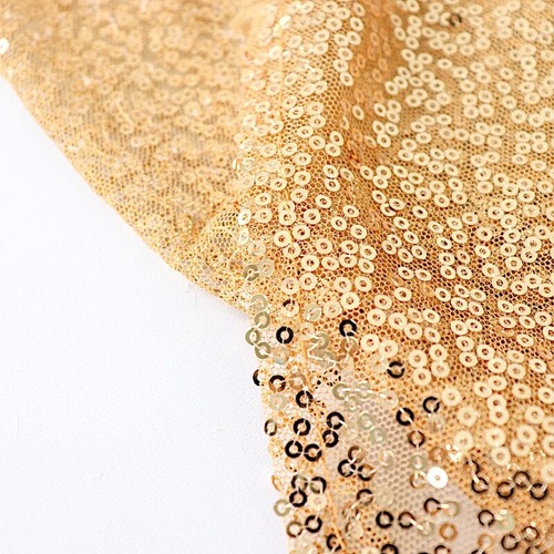 120" Gold SEQUIN ROUND TABLECLOTH Wedding Party Catering Reception Linens SALE - Picture 6 of 8