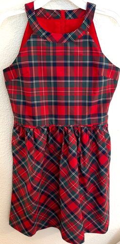 VINEYARD VINES plaid sleeveless fall dress girls 14 NEW