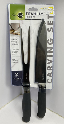 GreenPan Titanium Cutlery Carving Set 2pc