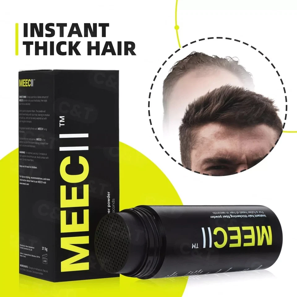 Hair Loss Building Fibers Alopecia Keratin Thicker Concealer Hair Fiber Black AU - image 3 of 4