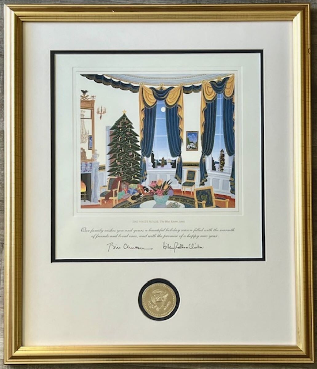 Thomas McKnight, 1995 Art Print, Holiday White House Blue Room