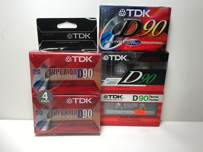 TDK D90 New Sealed Blank Cassette Tapes Various Types Free Shipping 