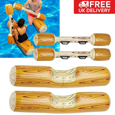 4Pcs Inflatable Battle Log Toys Floating Row Pool Water Raft Game UK