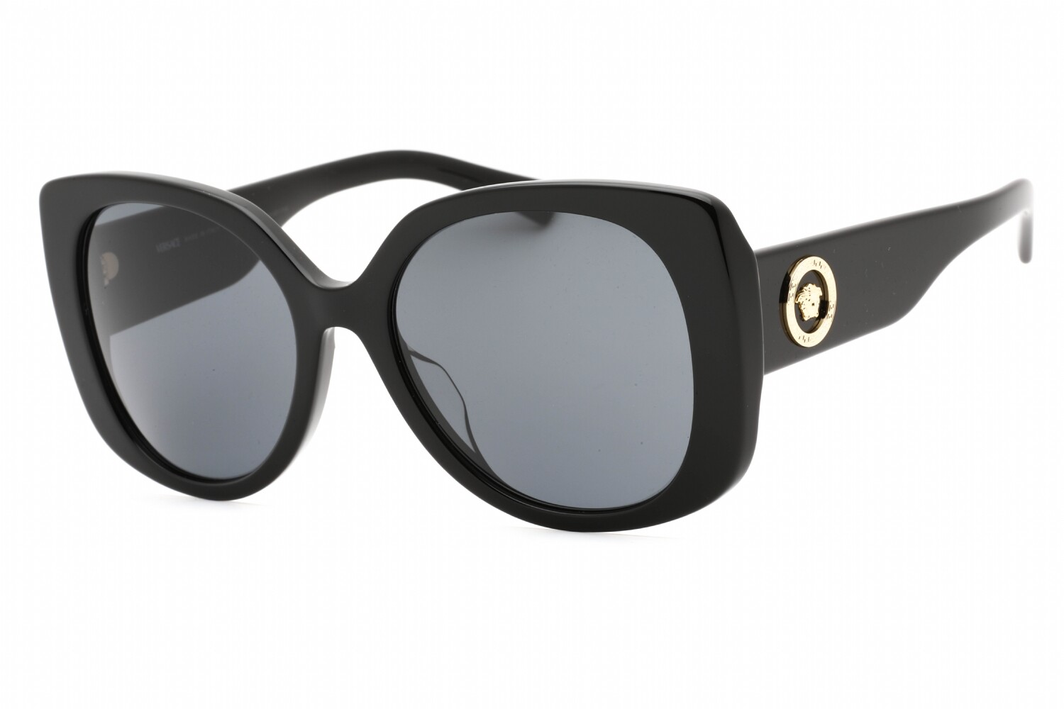 VERSACE 0VE4387F GB1/87 Sunglasses Black Frame Dark Grey Lenses 