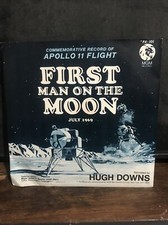 First Man On the Moon -Apollo 11 - 1969 7 MGM Hugh Downs 45 rpm Record