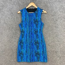 Zara Womens Dress Size S Small Blue Sleeveless Mini Bodycon Stretch 43820