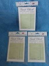 Lot Of 3 Paper House Super Sized Diecut "GUEST CHECK" Diner Scrapbooking
