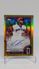 Nelson Cruz 2023 Topps World Baseball Classic WBC Auto GOLD #/50
