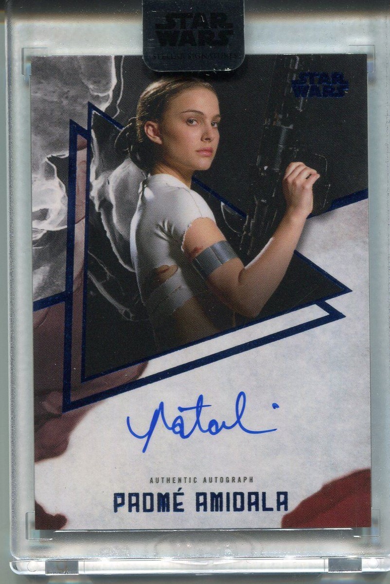 Star Wars Stellar 2021 Blue Autograph Card [25/25] Natalie Portman